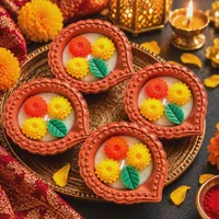ScentilloCandle_Terracotta Diyas with Marigold Candles